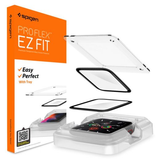 Защитное стекло Spigen Screen Protector ProFlex EZ Fit для Apple Watch Series 6/5/SE (44mm) 2 Pack