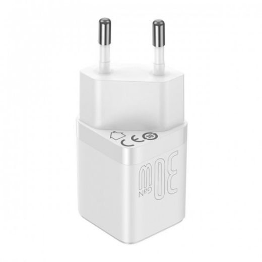 Зарядний пристрій Baseus GaN3 Fast Charger 30W (1 Type-C) White (CCGN010102)