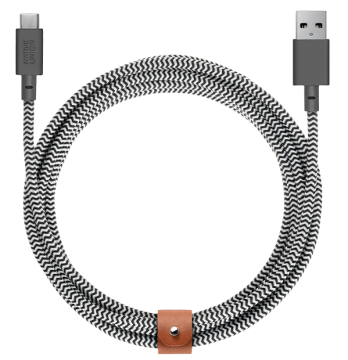 Кабель Native Union Belt Cable USB-A to USB-C Zebra (3 m) (BELT-AC-ZEB-3-NP)