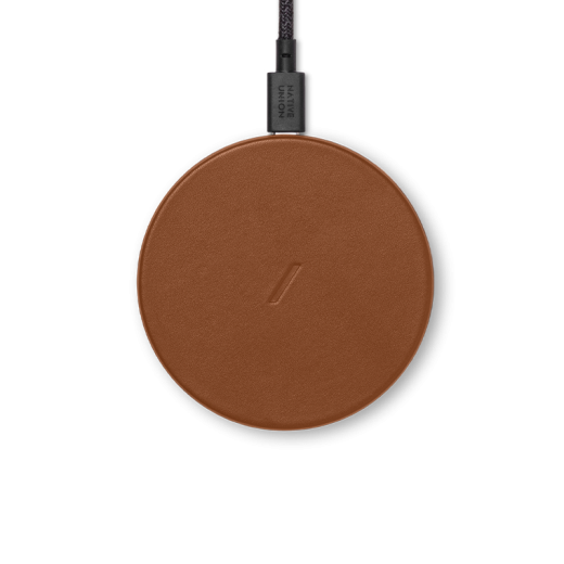 Беспроводная зарядка Native Union Drop Classic Leather Wireless Charger Brown (DROP-BRN-CLTHR-NP)