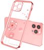 Чехол CasePro Glitter Plating Floral Case Pink для iPhone 13 Pro