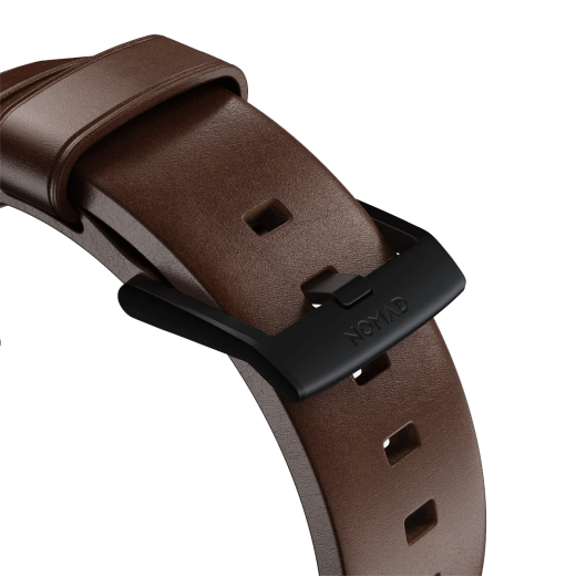 Шкіряний ремінець Nomad Modern Band Horween Leather Rustic Brown / Black Hardware для Apple Watch 40мм | 41мм