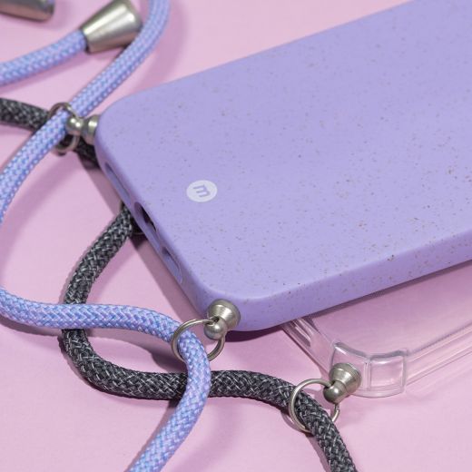 Чехол с шнурком Momax Crossbody TPU Strap Case | ECOStrap Case Purple для iPhone 13 Pro