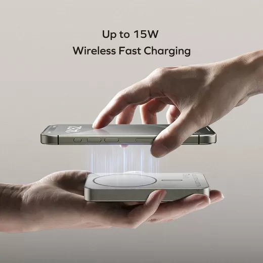 Повербанк Momax Q.Mag X1 Magnetic Wireless Power Bank 10000mAh Gen 2 Titanium
