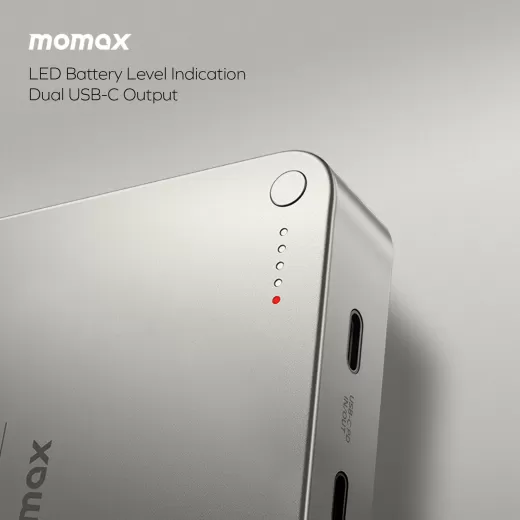 Повербанк Momax Q.Mag X2 Magnetic Wireless Power Bank 20000mAh Gen 2 Sandstone