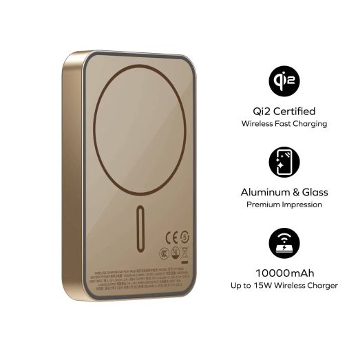 Повербанк Momax Q.Mag X1 Qi2 Magnetic Wireless Power Bank 10000mAh Gen 2 Titanium