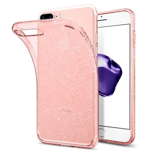 Чохол Spigen Liquid Crystal Glitter Rose Quartz для iPhone 8 Plus/7 Plus
