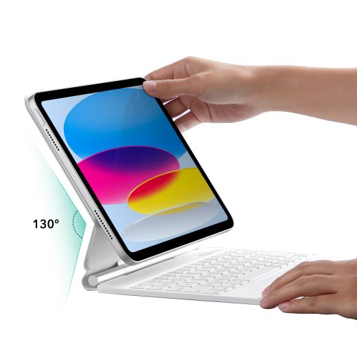 Чохол-клавіатура ESR Rebound Magnetic Keyboard Case White для iPad 10.9" (10-е покоління) 2022