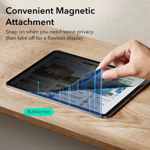 Защитная пленка антишпион ESR Magnetic Privacy Screen Protector для iPad Air 11" (2024)