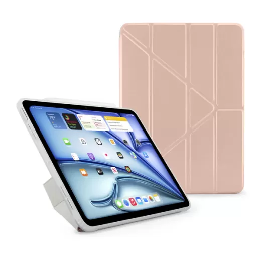 Чехол-подставка Pipetto Origami No1 Original Case Metallic Pink для iPad Air 11” M3 | M2 (2025 | 2024) | Air 10.9" 4 | 5 M1 (2020 | 2022)