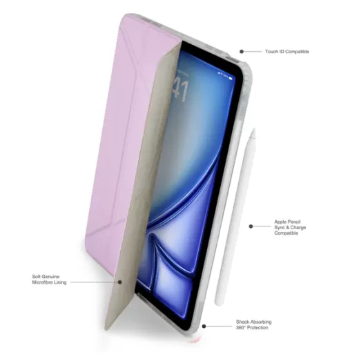 Чохол-підставка Pipetto Origami No1 Original Case Metallic Purple для iPad Air 11” M3 | M2 (2025 | 2024) | Air 10.9" 4 | 5 M1 (2020 | 2022)