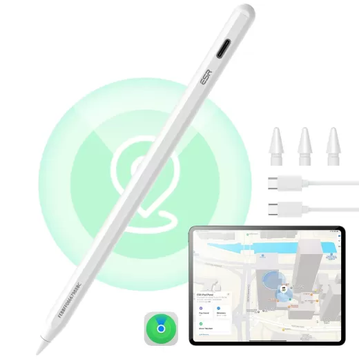Стілус ESR Geo Digital Pencil White со встроенным Find My