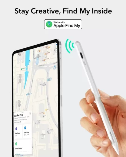 Стілус ESR Geo Digital Pencil White со встроенным Find My