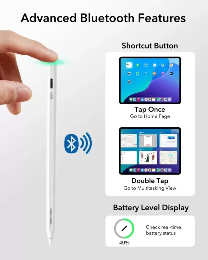 Стілус ESR Geo Digital Pencil White со встроенным Find My