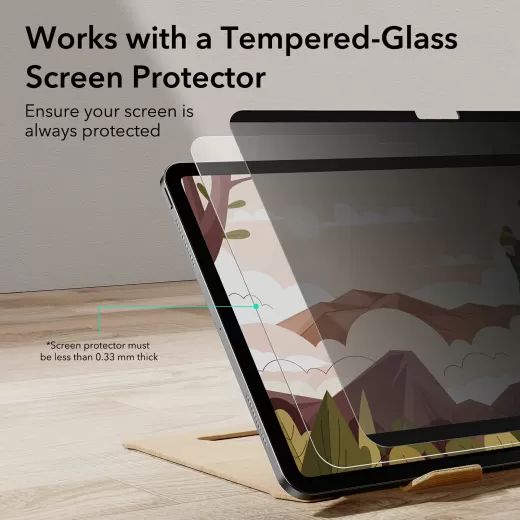Защитная пленка антишпион ESR Magnetic Privacy Screen Protector для iPad Pro 11" (2024)