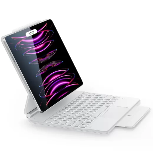 Чохол-клавіатура ESR Rebound Magnetic Keyboard Case White для iPad 12.9" (2022 | 2021 | 2020 | 2018)
