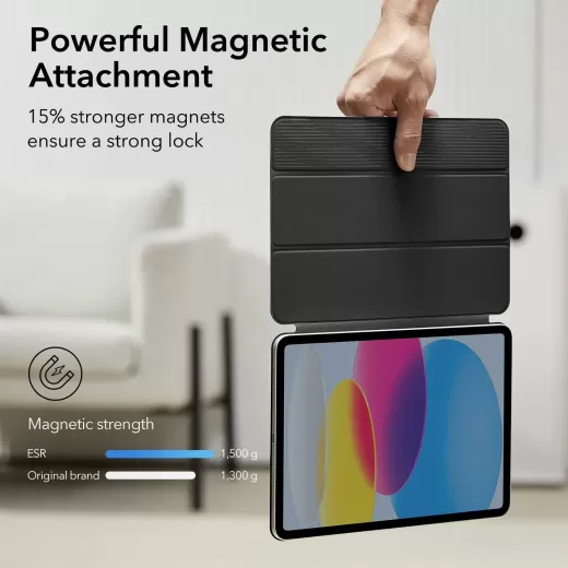 Чохол ESR Rebound Magnetic Case Black для iPad 11'' (2025) | iPad 10.9 (2022) (1B1870107)