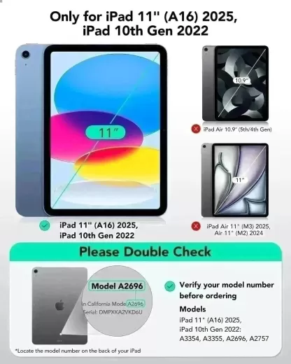 Захисна плівка з ефектом паперу ESR Paper-Feel Screen Protector 2 шт. для iPad 11" (2025) | iPad 10.9" (2022) (1E0690102)