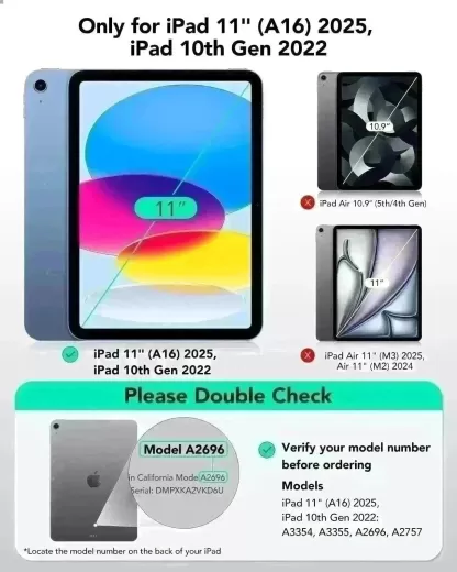 Чехол ESR Flip Magnetic Case with Pencil Holder Sky Blue для iPad 11'' (2025) | iPad 10.9 (2022)