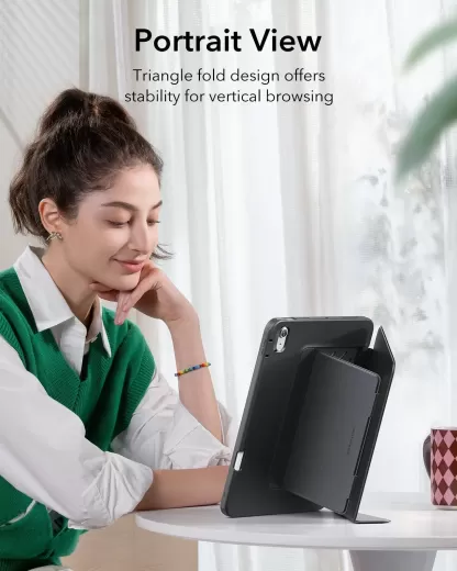 Чехол ESR Flip Magnetic Case with Pencil Holder Green для iPad Air 11” M2 | M3 (2024 | 2025)