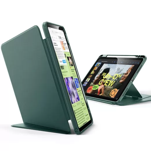Чехол ESR Flip Magnetic Case with Pencil Holder Green для iPad Air 11” M2 | M3 (2024 | 2025)