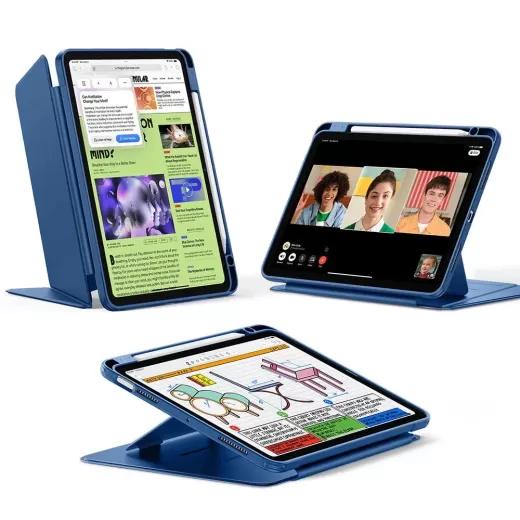 Чехол ESR Flip Magnetic Case with Pencil Holder Navy Blue для iPad Air 11” M2 | M3 (2024 | 2025)