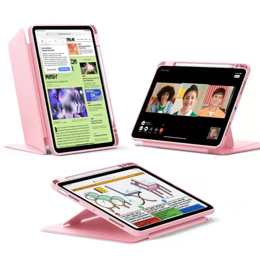 Чехол ESR Flip Magnetic Case with Pencil Holder Pink для iPad Air 11” M2 | M3 (2024 | 2025)