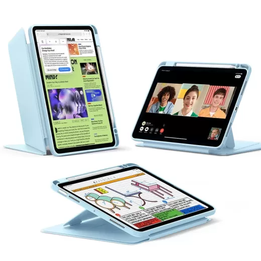 Чехол ESR Flip Magnetic Case with Pencil Holder Sky Blue для iPad Air 11” M2 | M3 (2024 | 2025) (1B21400203)