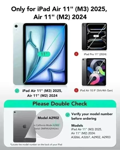 Защитное стекло ESR UltraFit Classic Screen Protector (2 шт.) для iPad Air 11” M3 | M2 (2025 | 2024) (1E11700102)