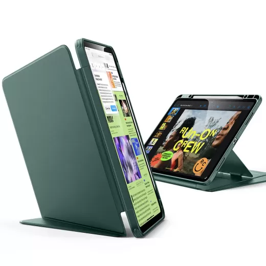 Чехол ESR Flip Magnetic Case with Pencil Holder Green для iPad Air 13” M2 | M3 (2024 | 2025)