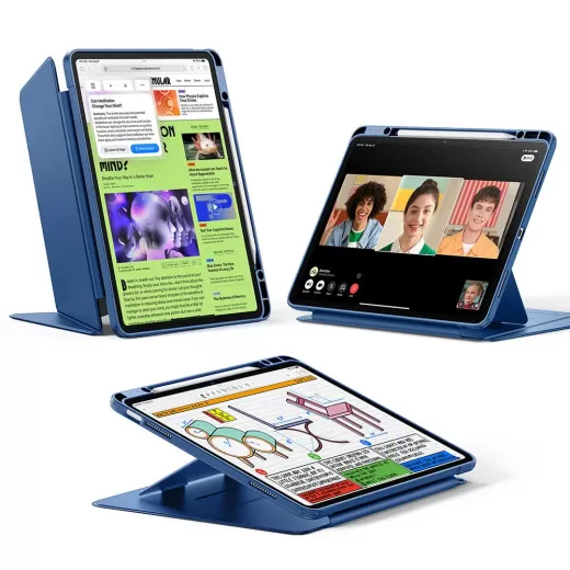Чохол ESR Flip Magnetic Case with Pencil Holder Navy Blue для iPad Air 13” M2 | M3 (2024 | 2025)