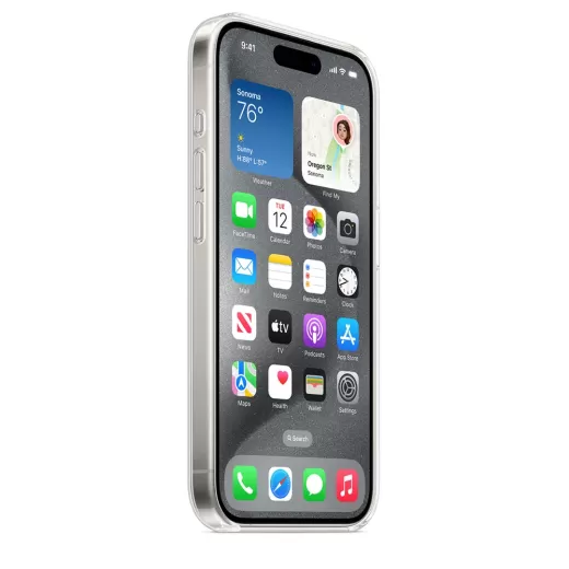 Оригинальный прозрачный чехол Apple Clear Case with MagSafe для iPhone 15 Pro (MT223)