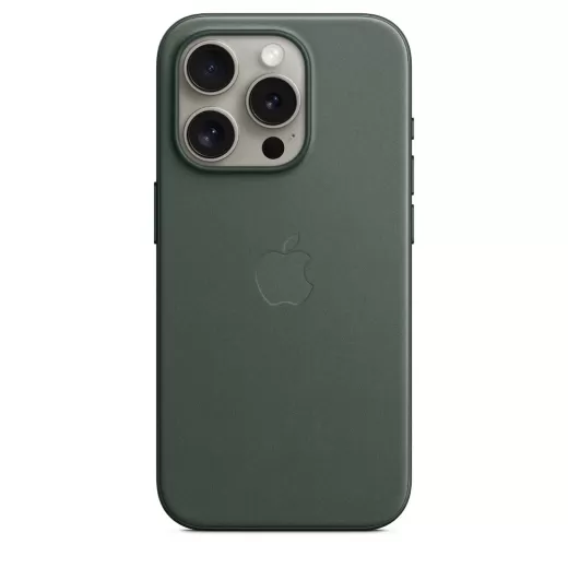 Оригинальный чехол Apple FineWoven Case with MagSafe Evergreen для iPhone 15 Pro (MT4U3)