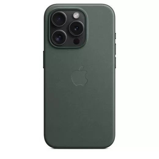 Оригинальный чехол Apple FineWoven Case with MagSafe Evergreen для iPhone 15 Pro (MT4U3)