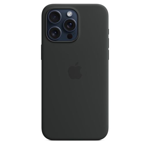 Оригінальний силіконовий чохол Apple Silicone Case with MagSafe Black для iPhone 15 Pro Max (MT1M3)