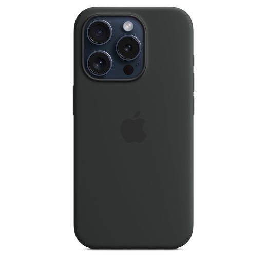 Оригинальный силиконовый чехол Apple Silicone Case with MagSafe Black для iPhone 15 Pro (MT1A3)