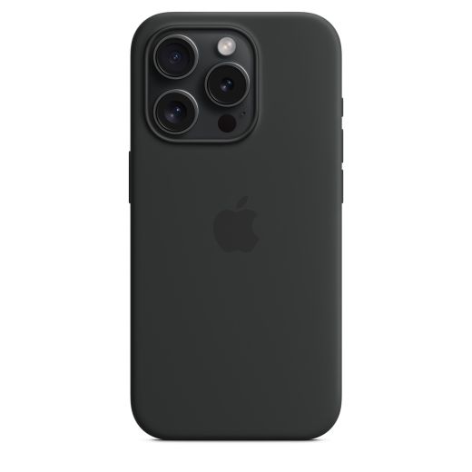 Оригинальный силиконовый чехол Apple Silicone Case with MagSafe Black для iPhone 15 Pro (MT1A3)