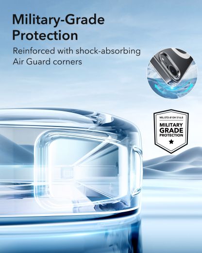 Прозрачный чехол ESR HaloLock Zero Clear Case Frosted Black для iPhone 16e