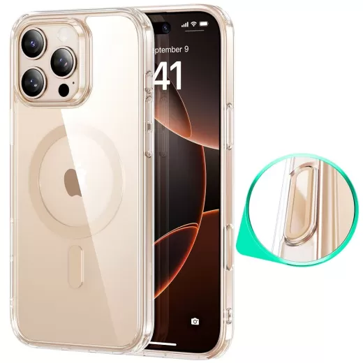 Чохол ESR Classic Hybrid Case (HaloLock) (Camera Control) Clear Gold для iPhone 16 Pro