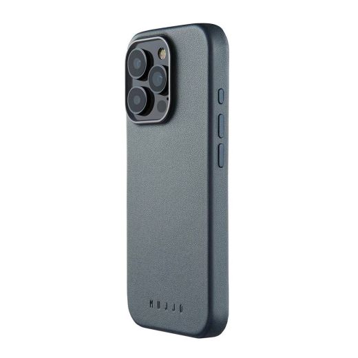 Чохол з еко-шкіри Mujjo MaizCase Case Steel Blue для iPhone 16 Pro