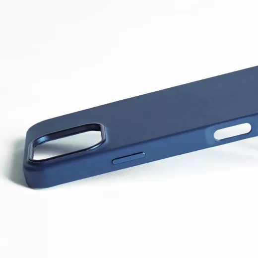 Кожаный чехол Mujjo Full Leather Case Monaco Blue для iPhone 16 Pro