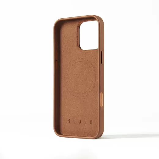 Кожаный чехол Mujjo Full Leather Case Dark Tan для iPhone 16 Pro Max