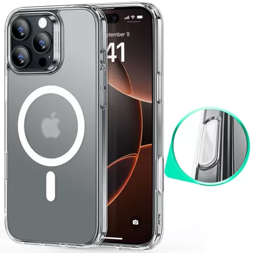 Чохол ESR Classic Hybrid Case (HaloLock) (Camera Control) Frosted Clear для iPhone 16 Pro