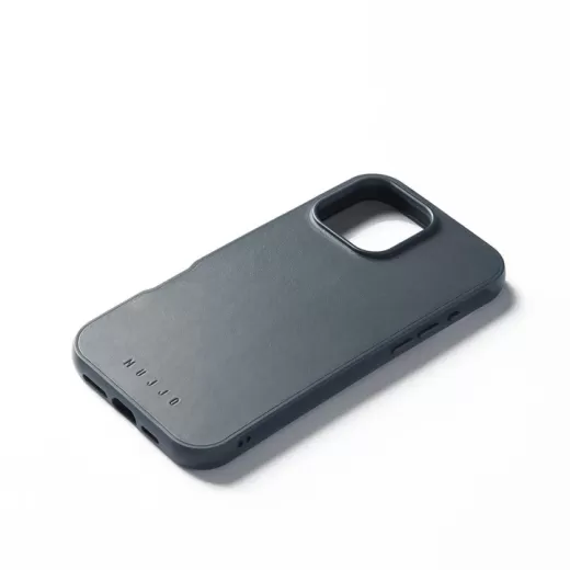 Шкіряний чохол Mujjo Shield Case  Steel Blue для iPhone 16 Pro Max