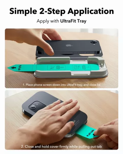 Захисне скло з аплікатором ESR UltraFit Classic Screen Protector (2 шт.) для iPhone 16e | 14 | 13 Pro | 13 (1D81500201)