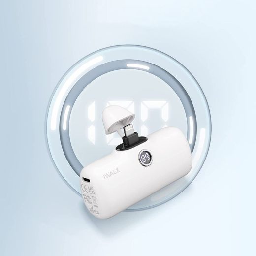 Павербанк (Зовнішній акумулятор) iWalk Link Me Pro Lightning 4800mAh White (DBL5000PL-WH)