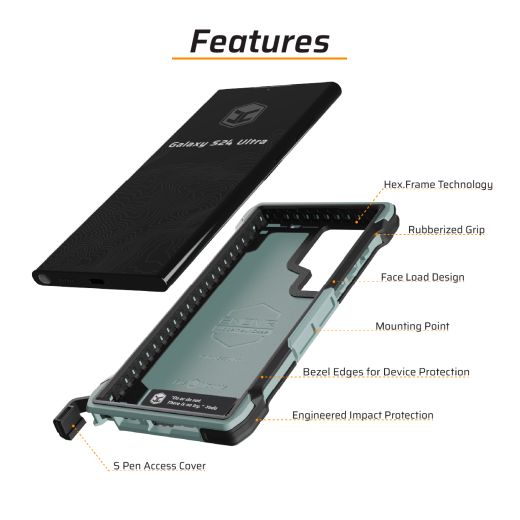 Противоударный чехол Juggernaut.Case ENDVR Stone Green для Samsung Galaxy S24 Ultra (JG.ENDVR.S24U-SG)