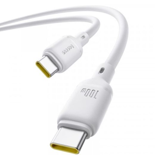 Кабель Baseus Silky Series Type-C to Type-C 100W 1m White (P10377704213-00)