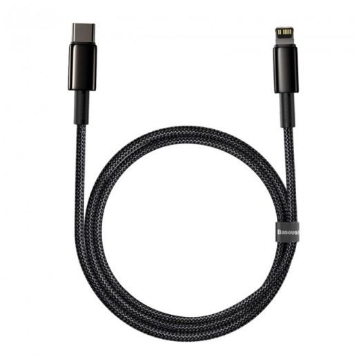 Кабель Baseus Tungsten Gold Fast Charging Data Cable Type-C to iP PD 20W 1m Black (CATLWJ-01)