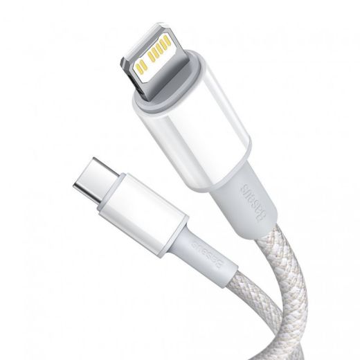 Кабель Baseus High Density Braided Fast Charging Type-C to iP PD 20W 2m White (CATLGD-A02)